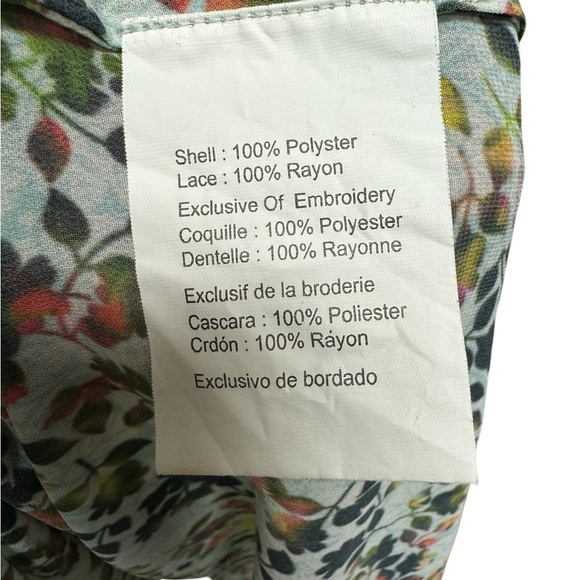 Bhanuni by Jyoti Anthropologie Semi Sheer Floral Embroidered Boho Mini Dress - Picture 8 of 8